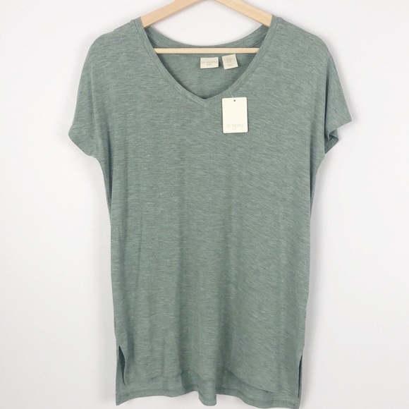 St. Tropez V-Neckline Shirt Tees Short Size XS - Picture 6 of 8